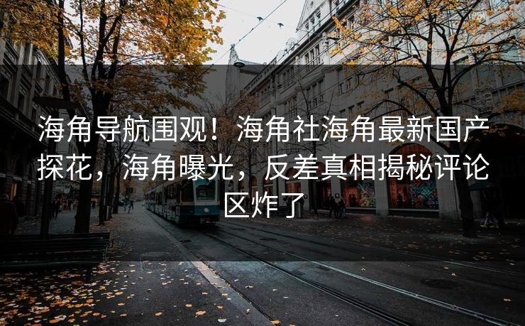 海角导航围观！海角社海角最新国产探花，海角曝光，反差真相揭秘评论区炸了